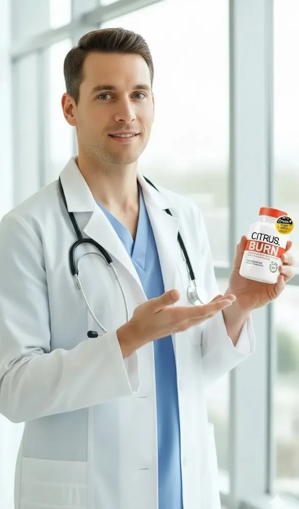 Smiling male doctor's holding CitrusBurn